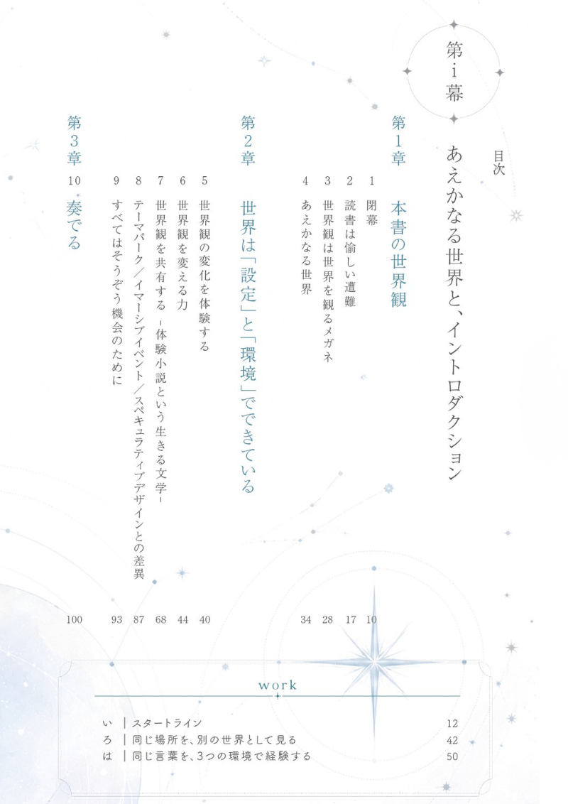 第1幕の目次とワーク一覧
