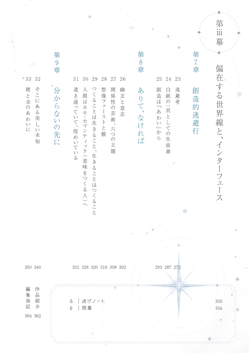 第3幕の目次と作品紹介・編集後記